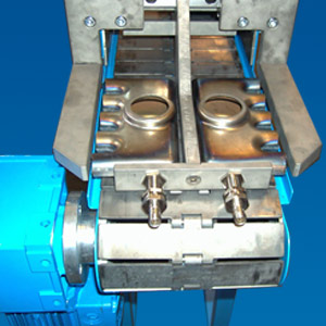 Positioning unit for precise transfer of heater parts to the welding machine
