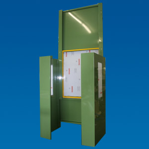 Safety enclosure based on the BasicLink steel profile system