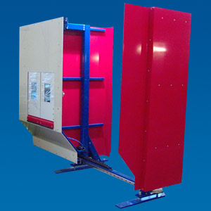 The front side sliding door enables loading of the laser center with large workpieces